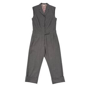 RARE 2017 Thom Browne Sleeveless Notch Collar Jumpsuit Super 120's Twill Sample